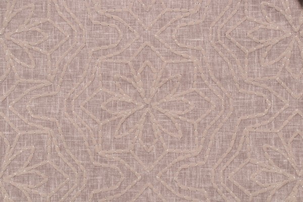 Valiant Fabrics Alpine Embroidered Drapery Fabric in Gray