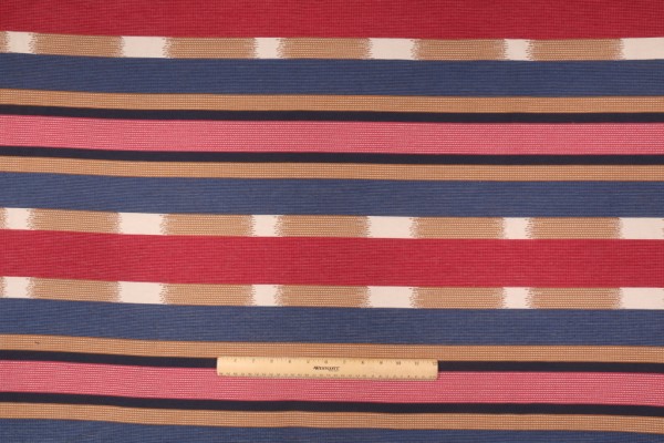 Robert Allen Kanta Stripe RR Upholstery Fabric in Berry
