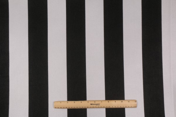 Click for 0.5 Yards Covington Polo Stripe Woven Outdoor Fabric in 947 Noir Covington Polo Stripe Woven Outdoor Fabric in 947 Noir