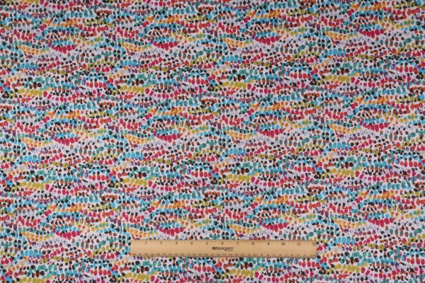 Covington Vortex Printed Cotton Twill Drapery Fabric in 11-Multi