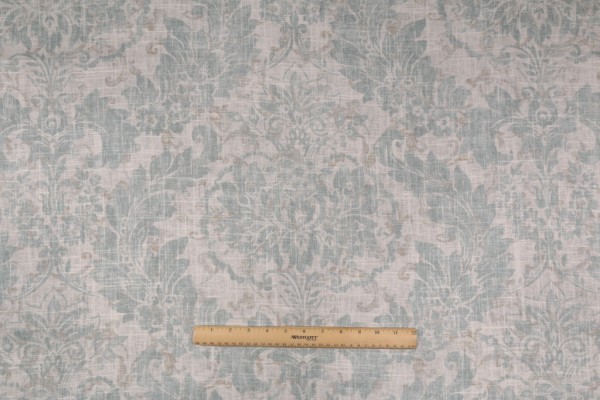 Covington Downton Printed Linen Blend Drapery Fabric in 544 Mist