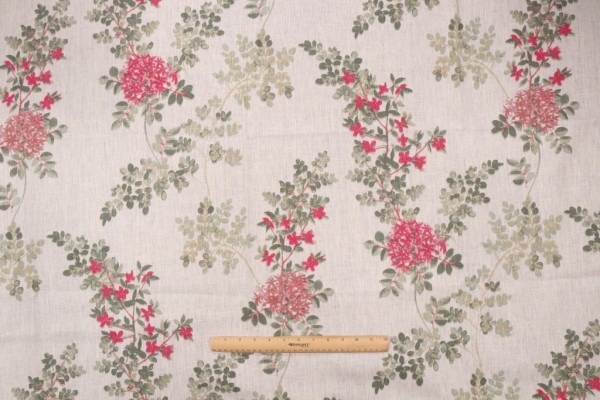 Stof Fabrics Jasmin Printed Drapery Fabric in Rose