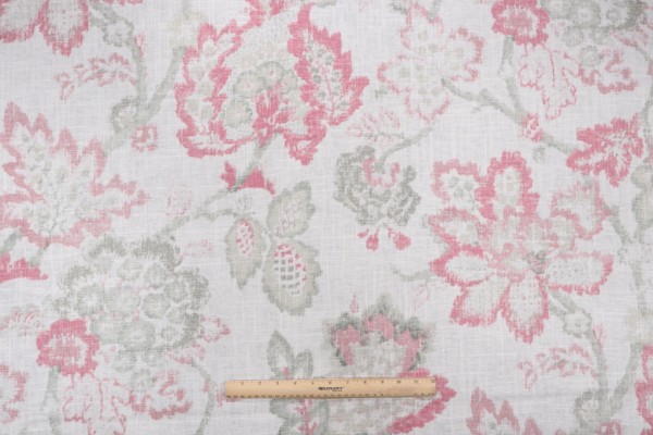 Braemore Renato/Cir Printed Linen Blend Drapery Fabric in Petal