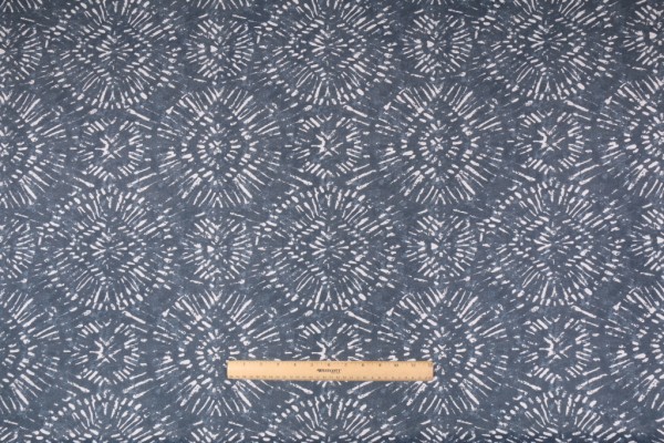 Premier Prints Borneo Printed Polyester Outdoor Fabric in Slate Blue