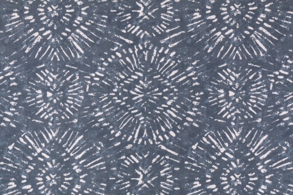 Premier Prints Borneo Printed Polyester Outdoor Fabric in Slate Blue