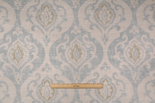 Covington Suri Printed Cotton Linen Drapery Fabric in 503 Serenity