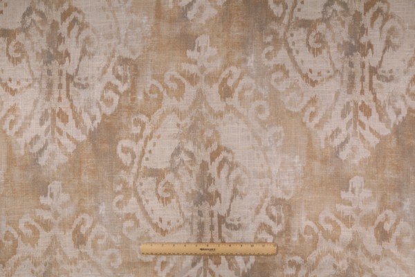 Covington Soledad Printed Linen Blend Drapery Fabric in 145 Travertine