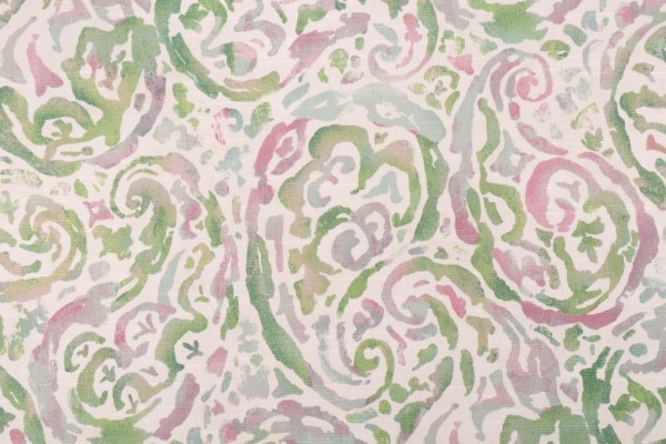 Click for 0.88 Yards PK Lifestyles Paisley Petals Printed Cotton Drapery Fabric in Honeydew PK Lifestyles Paisley Petals Printed Cotton Drapery Fabric in Honeydew