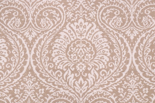Waverly High Note Printed Linen Blend Drapery Fabric in Chalk