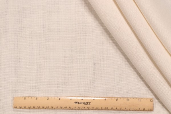 P Kaufmann Slubby Linen Woven Decorator Fabric in Ivory