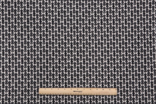 Lacefield Echo-Danish Linen Printed Drapery Fabric in Graphite
