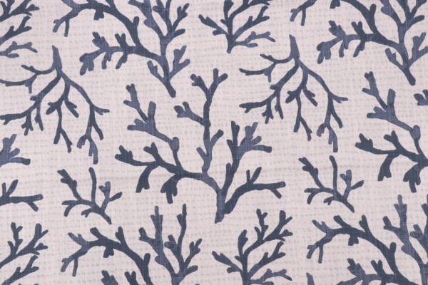 Premier Prints Naples Slub Canvas Printed Cotton Drapery Fabric in Italian Denim