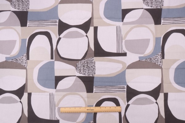 Covington Moyano Printed Cotton Drapery Fabric in 98-Wallstreet
