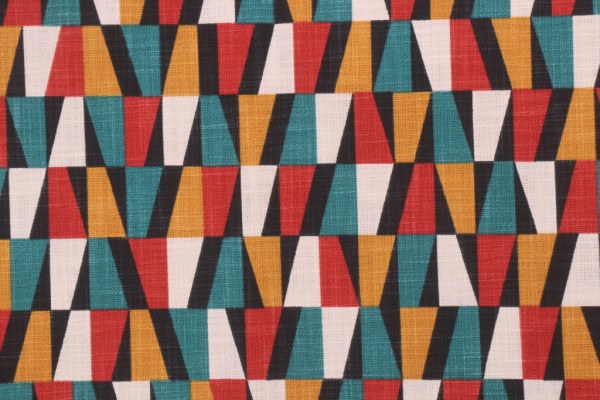 Covington Decken Printed Cotton Drapery Fabric in 397-Primary