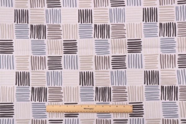 Covington Ernie Printed Cotton Drapery Fabric in 98-Wallstreet