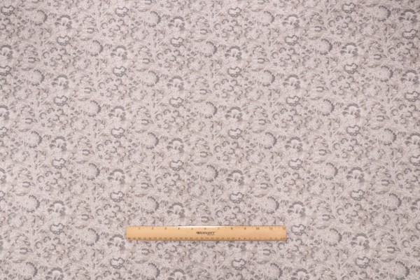 PK Lifestyles Filigree Printed Cotton Drapery Fabric in Cloud