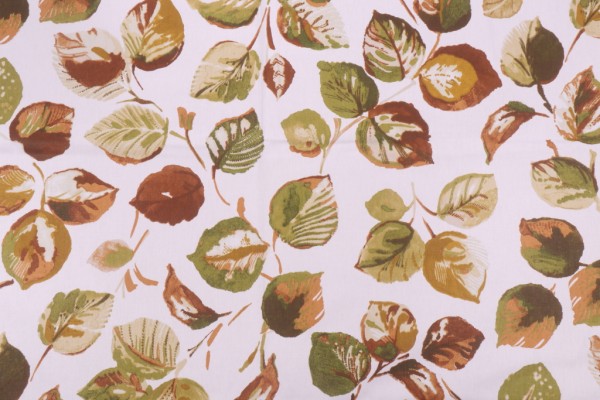 Stof France Hazel Printed Cotton Drapery Fabric in Vert