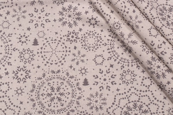 Stof France Bredle Printed Drapery Fabric in Gris