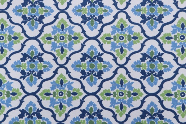 Premier Prints Plumbago Printed Polyester Outdoor Fabric in Courtyard