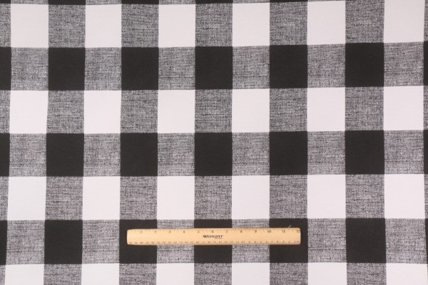 Premier Prints Anderson Printed Polyester Outdoor Fabric in Black