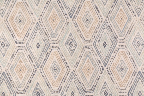 Richloom Ricochet Printed Cotton Drapery Fabric in Bluestone