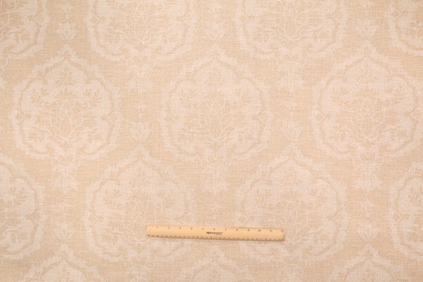 Thibaut Istanbul Damask F97150 Printed Cotton Drapery Fabric in Beige