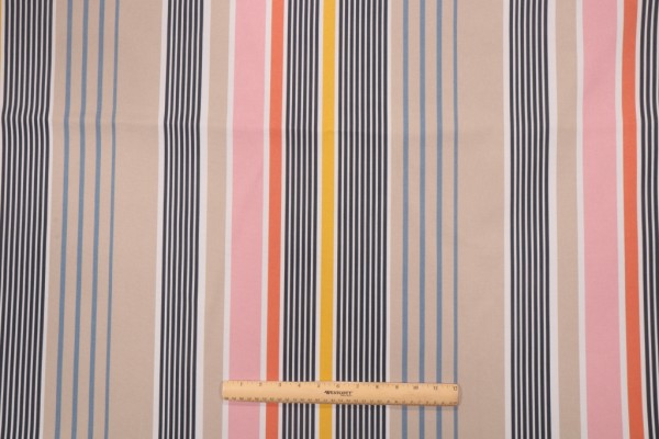 Richloom Multi Stripe Printed Polyester Outdoor Fabric in Picnic