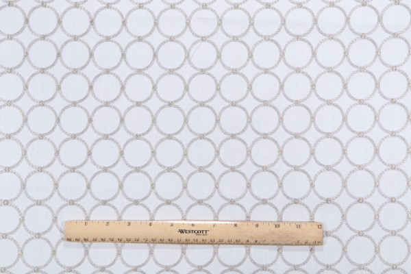 PK Lifestyles Ringtone Emb Drapery Fabric in Mineral