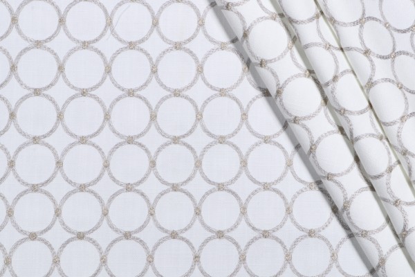 PK Lifestyles Ringtone Emb Drapery Fabric in Mineral