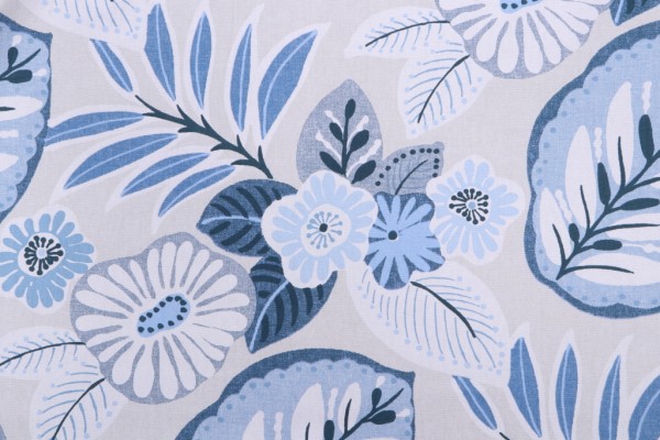 Richloom Tracey Printed Cotton Drapery Fabric in Horizon