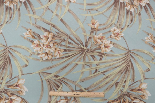 Magnolia Home Sea Island Printed Polyester Outdoor Fabric in Spa