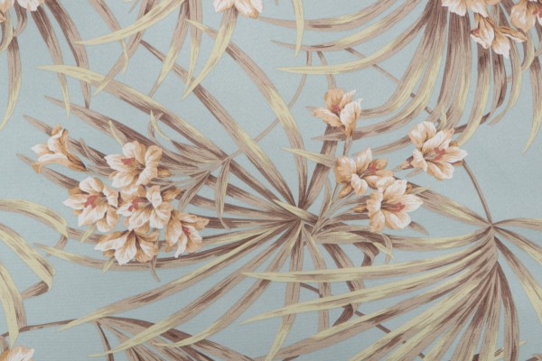 Magnolia Home Sea Island Printed Polyester Outdoor Fabric in Spa