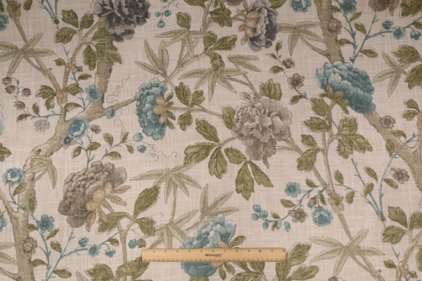 Kaufmann Flower Song Printed Drapery Fabric in Stone