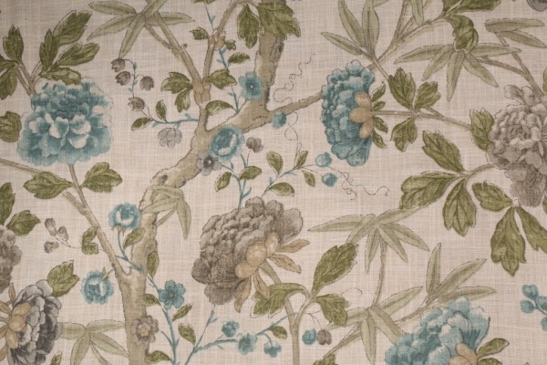 Kaufmann Flower Song Printed Drapery Fabric in Stone