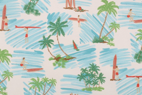 Tommy Bahama Ride The Tide Printed Polyester Outdoor Fabric in Capri