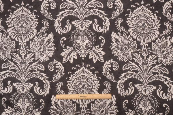 Thibaut Sabeen F97905 Printed Linen Drapery Fabric in Black
