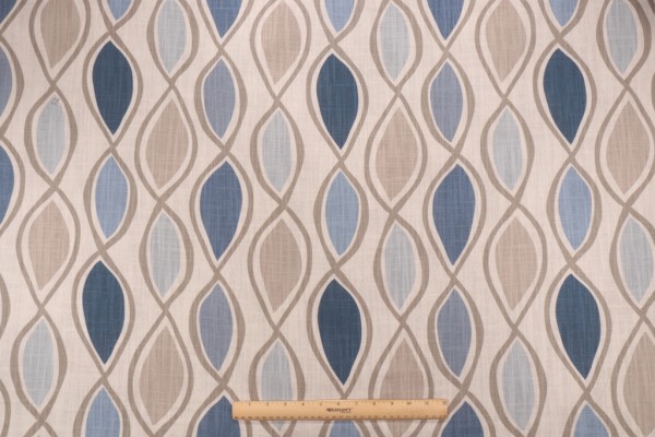Richloom Dervish Printed Cotton Drapery Fabric in Horizon