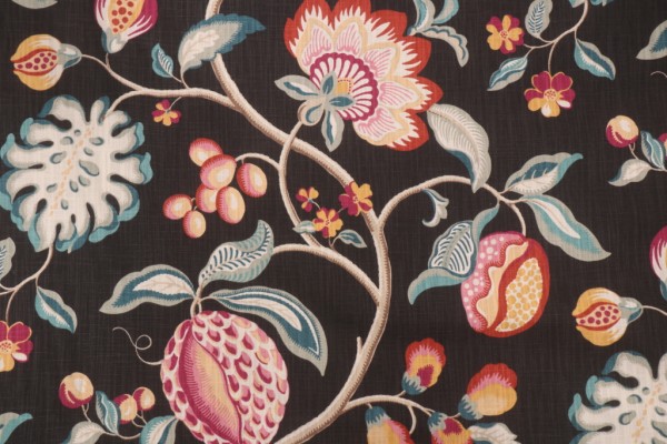 P Kaufmann Floral Printed Cotton Drapery Fabric in Multi