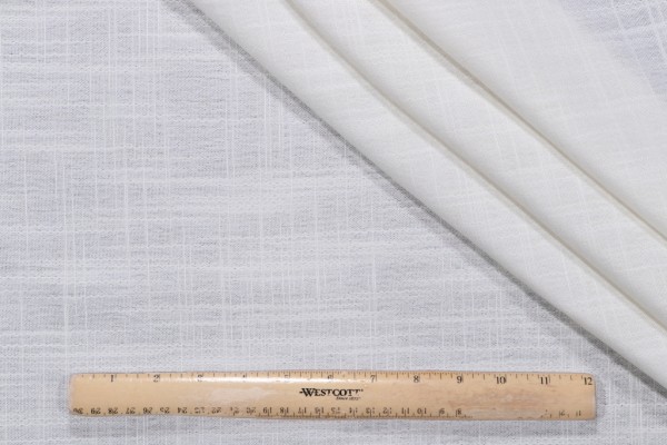 Braemore Bangkok Semi-Sheer Woven Drapery Fabric in Crystal