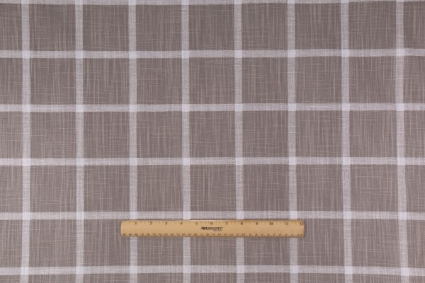 Premier Prints Abbot-Slub Canvas Printed Cotton Drapery Fabric in Ecru