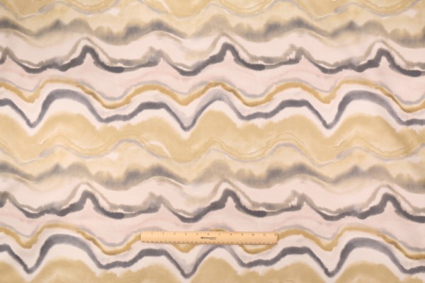 Waverly In Layers Printed Cotton Drapery Fabric in Opal