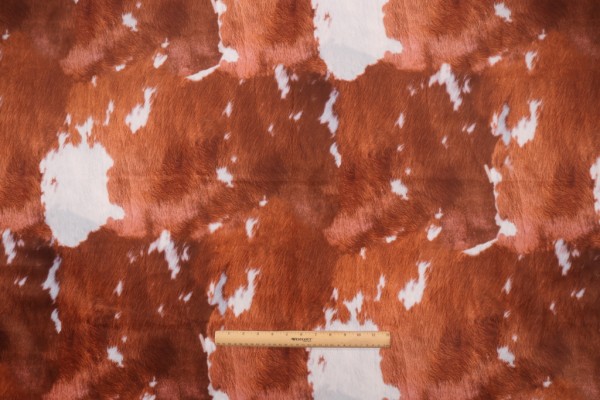 Stof Fabrics Normande Woven Velour Decorator Fabric in Roux