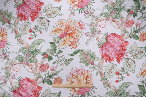 Kaufmann Lamirada Printed Cotton Drapery Fabric in Spring