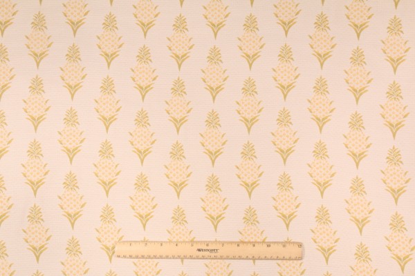 Pineapple Solution Dyed Acrylic Outdoor Fabric in Sunflower