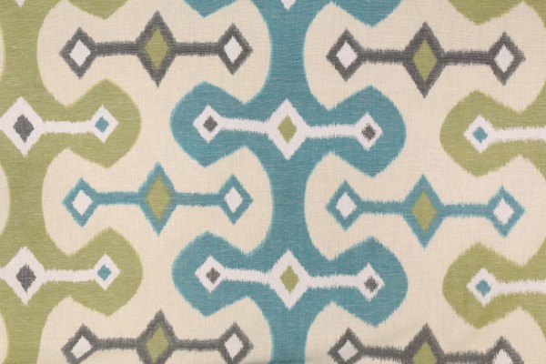 Onyx Age Vantu Woven Cotton Drapery Fabric in Ivy