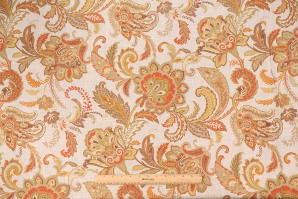 Mill Creek Maylie Printed Linen Blend Drapery Fabric in Opal