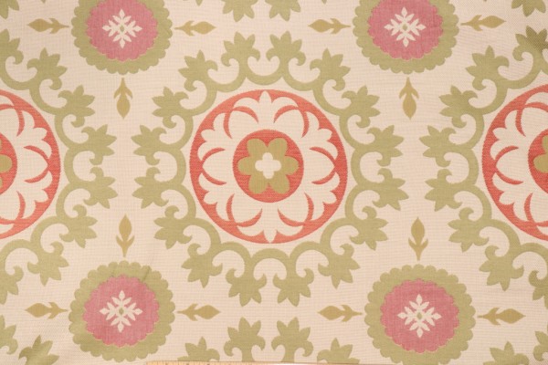 Robert Allen Roman Circle BK Tapestry Upholstery Fabric in Leaf