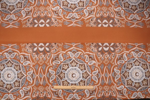 Bryant Medallion Printed Polyester 18x18 Pillow Square Outdoor Fabric in Spice Garden