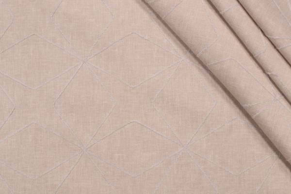 Click for 6.38 Yards Valiant Fabrics Cooper Embroidered Drapery Fabric in Sterling Valiant Fabrics Cooper Embroidered Drapery Fabric in Sterling