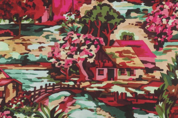 Click for 1.13 Yards Stof France Giverny Printed Cotton Twill Drapery Fabric in Multicolore Stof France Giverny Printed Cotton Twill Drapery Fabric in Multicolore